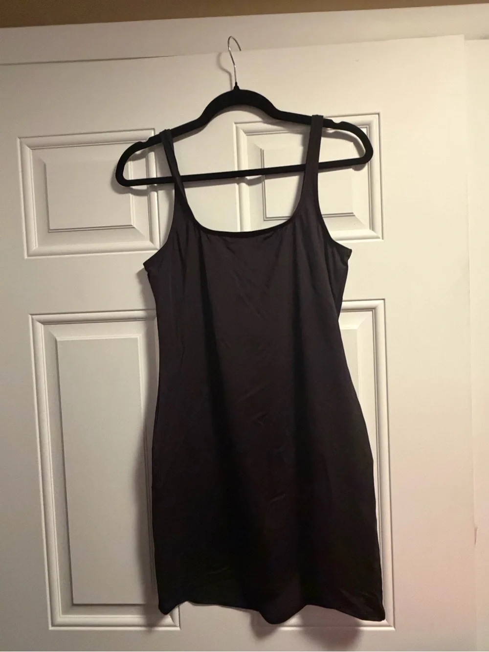 SKIMS Women’s Swim Tank Dress | Onyx/Black | XL